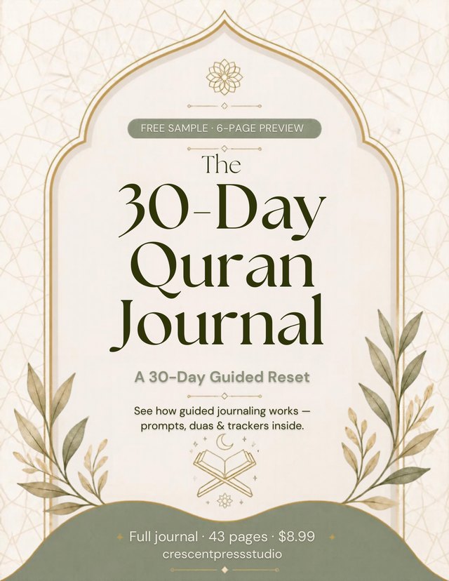 The 30-Day Quran Journal — Free Sample cover